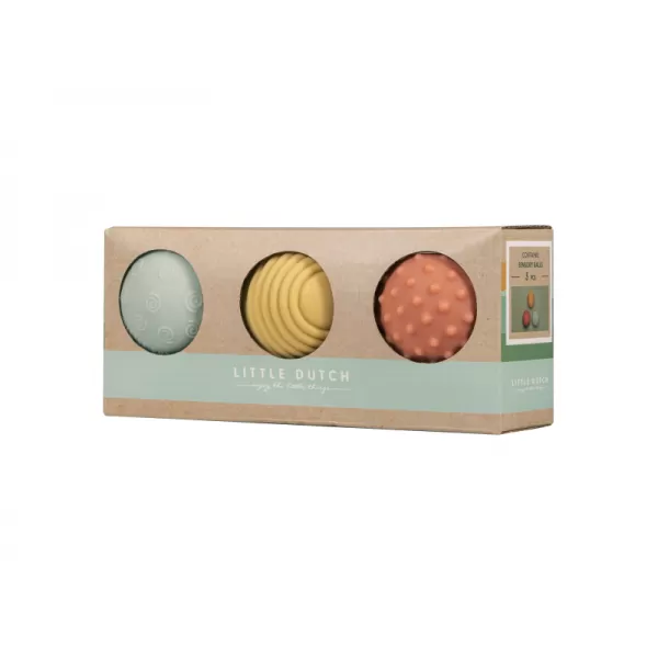 Little Dutch Senzorické míčky 3 ks Farma