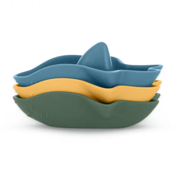 PETITE&MARS Hračky silikonové do koupele Sharks 6m+