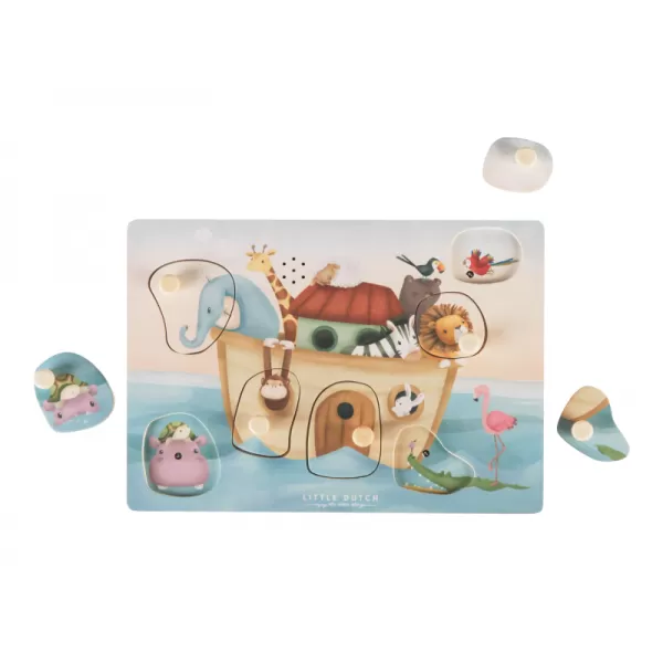 Little Dutch Vkládací puzzle se zvukem Noemova archa