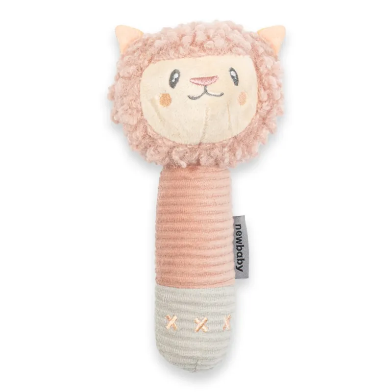 New Baby Dětská pískací plyšová hračka s kousátkem Lama