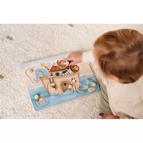 Little Dutch Vkládací puzzle se zvukem Noemova archa