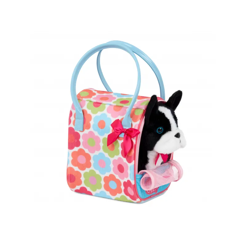 Pucci Pups Pejsek černý v kabelce Flower Print Glam Bag