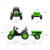 Milly Mally Elektrický traktor s vlečkou Farmer zelený