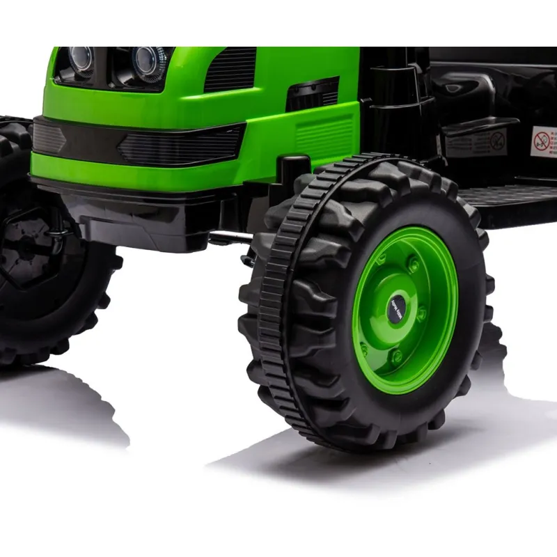 Milly Mally Elektrický traktor s vlečkou Farmer zelený