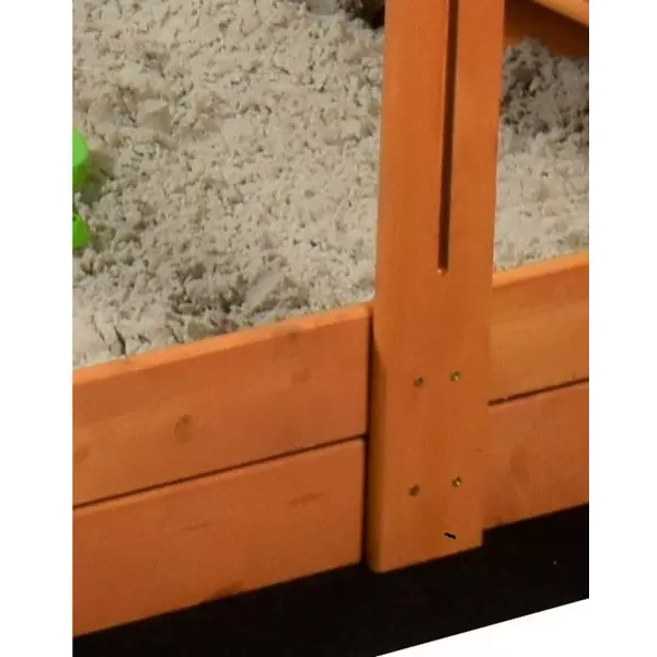 Baby Mix Stříška pro dětské dřevěné pískoviště 120x120 cm žluto-bílá