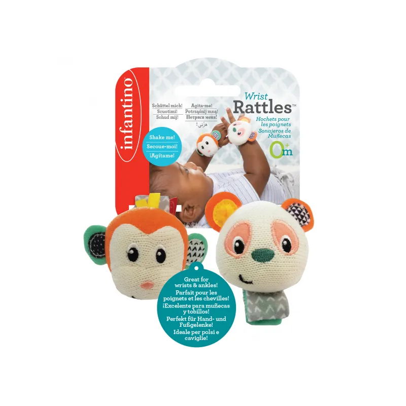 Infantino Chrastítka na ruku Opička & Panda