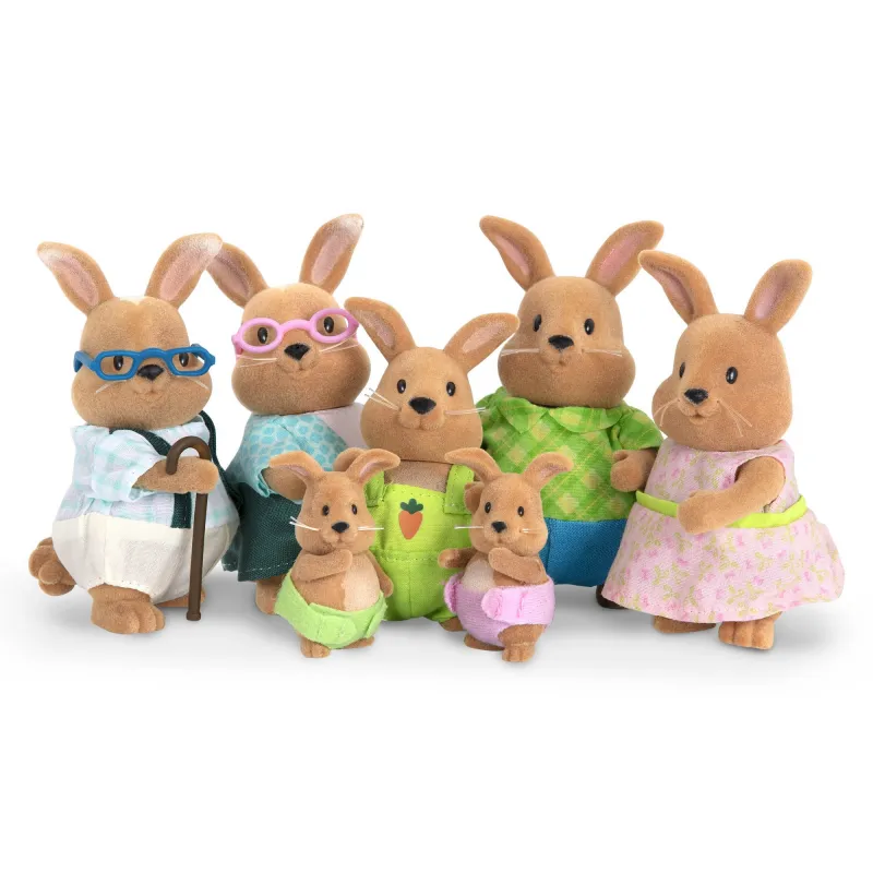 Li‘l Woodzeez Rodina králíků s prarodiči Cottonball