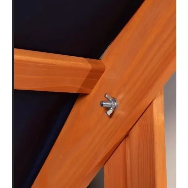 Baby Mix Stříška pro dětské dřevěné pískoviště 120x120 cm žluto-bílá