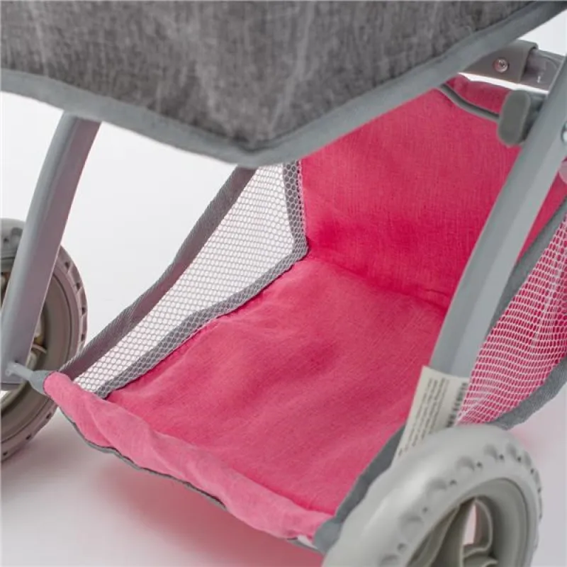 Baby Mix Kočárek pro panenky 2v1 Sophie pink-grey