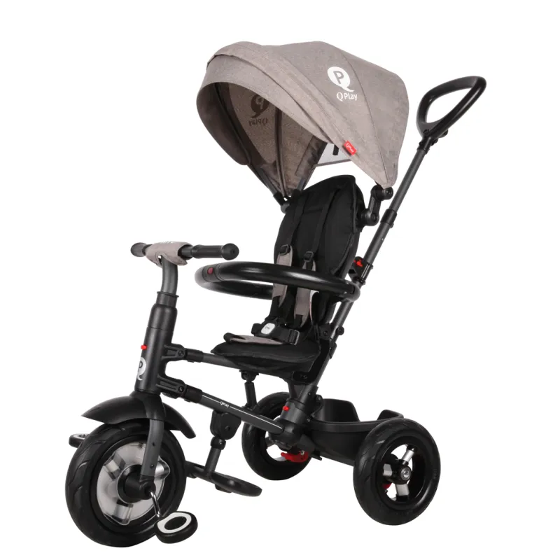 QPLAY Tříkolka Rito air gel (Rubber), věk 10-72 měsíců