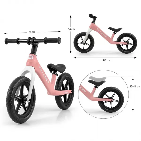 Milly Mally Dětské balanční kolo Ranger Flash Pink