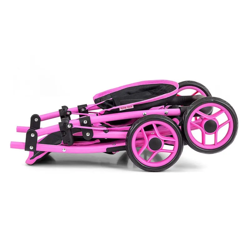 Milly Mally Dětský sportovní kočárek pro panenky Natalie Prestige Black