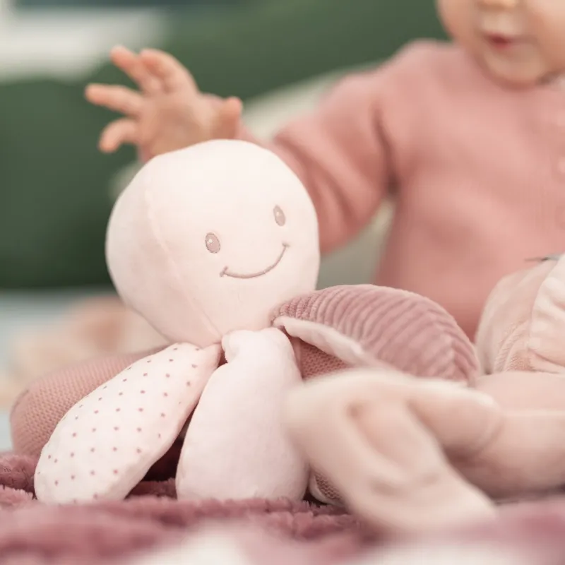 NATTOU Hračka chobotnička edukační 8 aktivit Lapidou pink