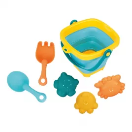 Baby Mix Skládací kyblík a hračky do písku – sada 5 ks