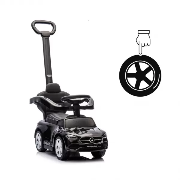 Milly Mally Odrážedlo s vodící tyčí MERCEDES C-Class Deluxe Black