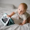 BABYONO Knížka senzorická se zrcadlem látková - Safari 0m+