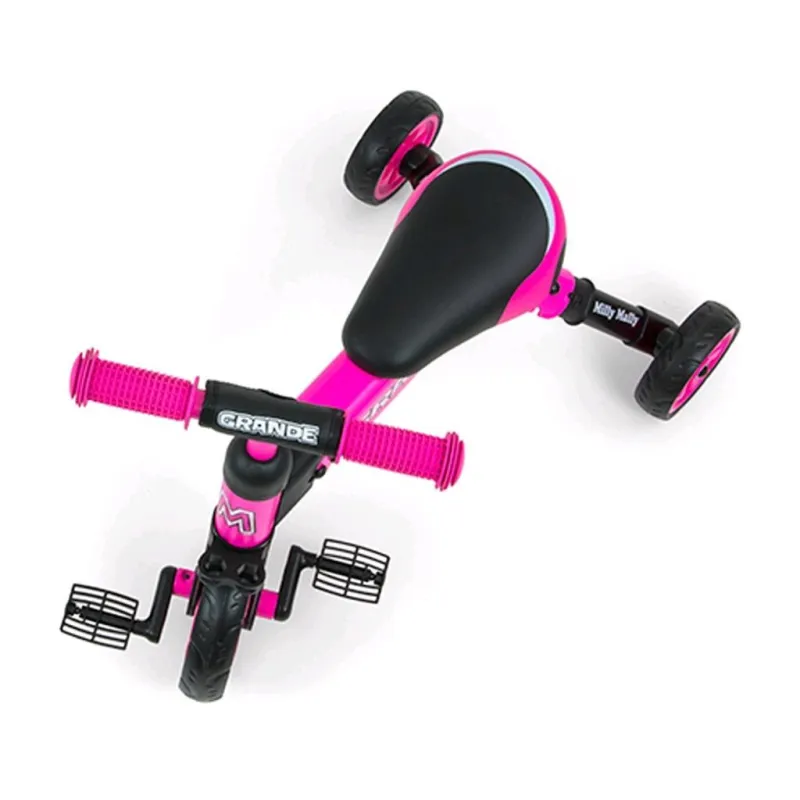 Milly Mally Dětská tříkolka 2v1 Grande pink