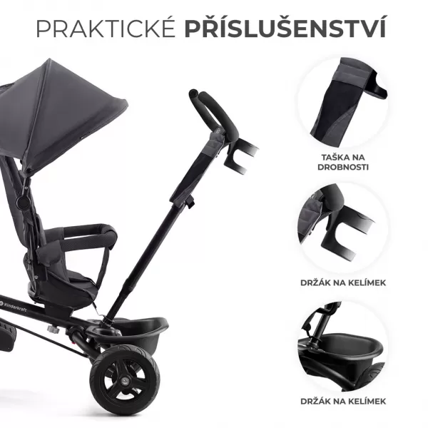 KINDERKRAFT Tříkolka Aveo Malachite Grey