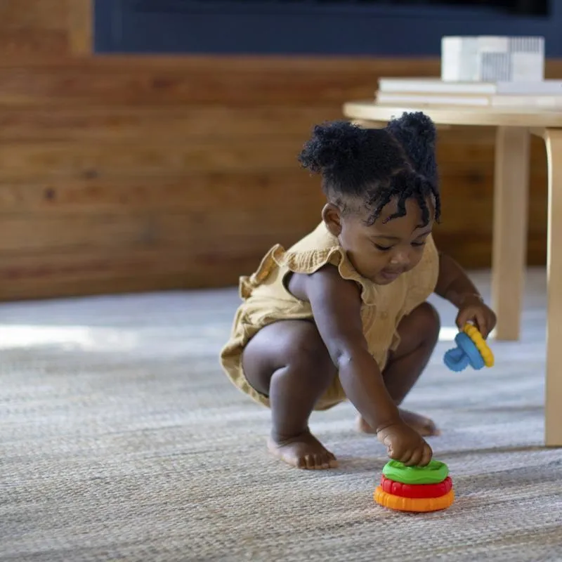 BABY EINSTEIN Kousátko stohovací 2v1 Stack&Teethe™ 0m+