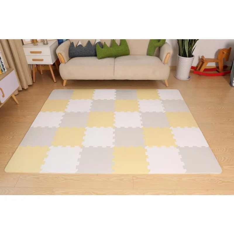 KINDERKRAFT Podložka pěnová puzzle Luno 150 x 180 cm Yellow, 30 ks