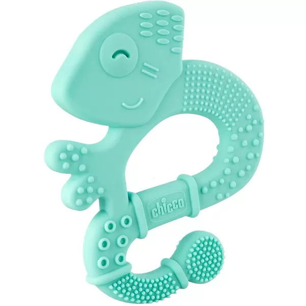 CHICCO Kousátko silikonové Super Soft Chameleon modrý 2m+