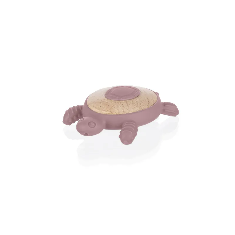 Zopa Silikonové dřevěné kousátko Turtle
