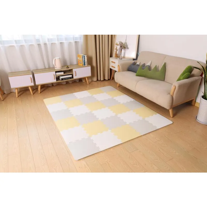 KINDERKRAFT Podložka pěnová puzzle Luno 150 x 180 cm Yellow, 30 ks