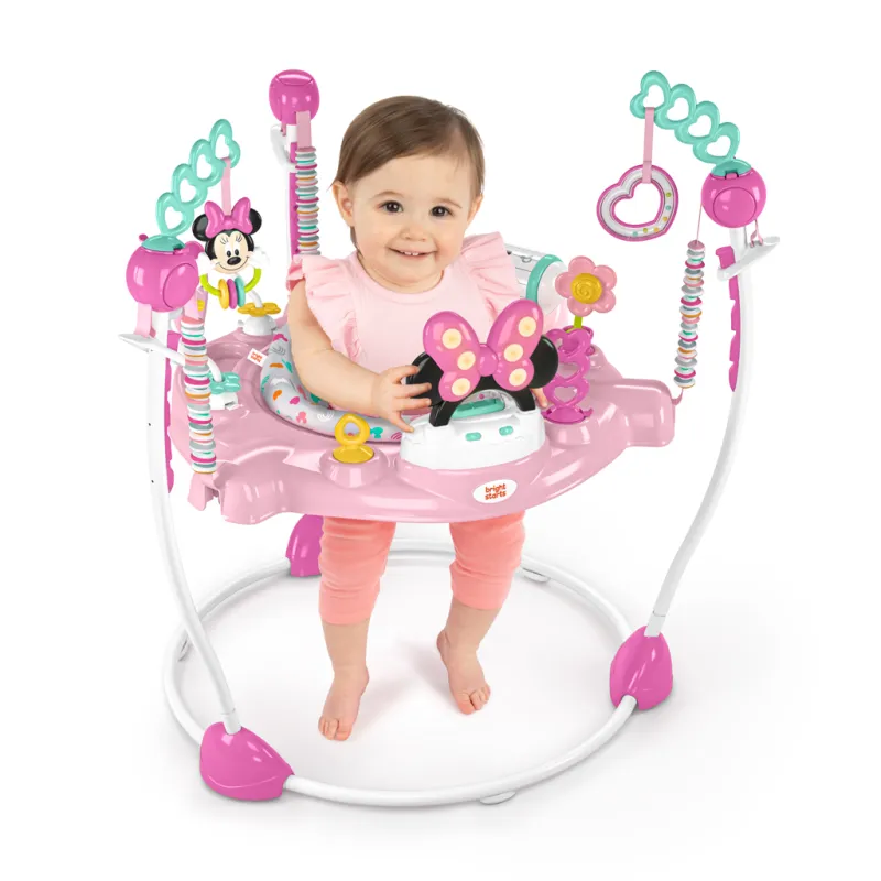 DISNEY BABY Skákadlo/aktivní centrum 2v1 Minnie Mouse Forever Besties 6m+ do 11 kg