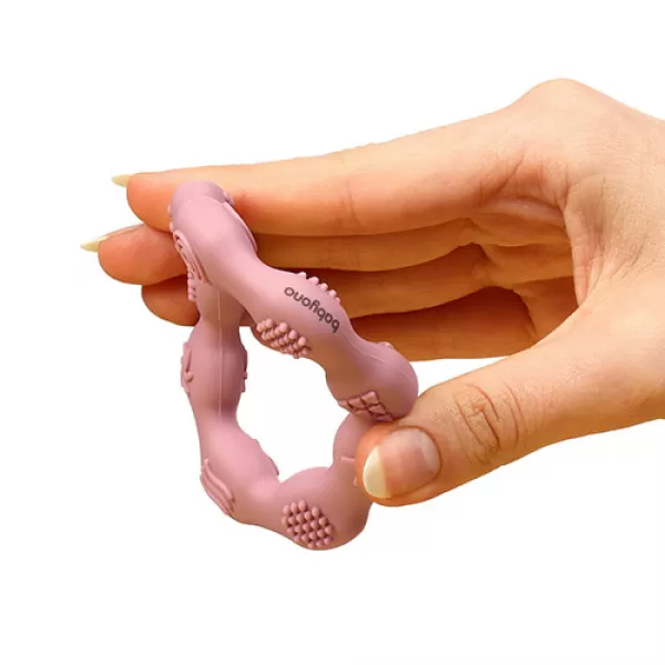 BABYONO Kousátko silikonové Kroužek modré