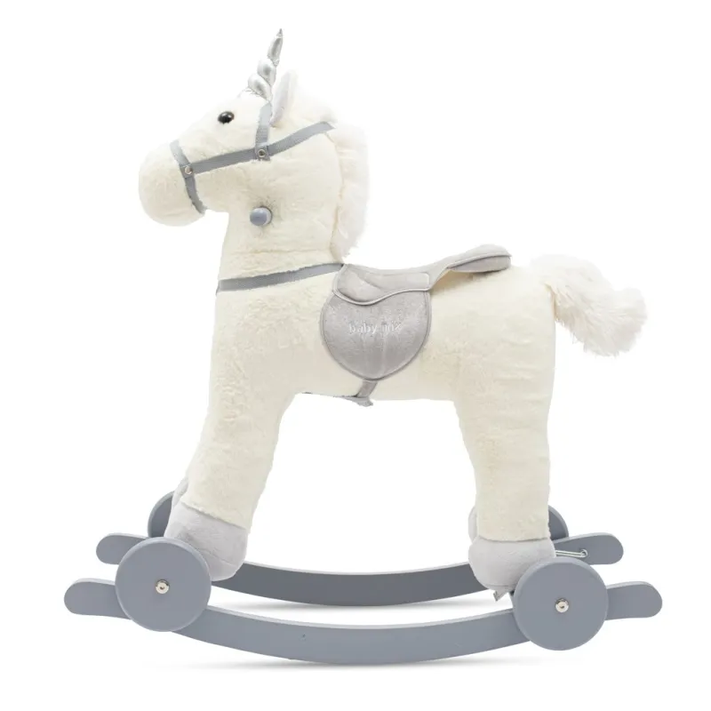 Baby Mix Houpací hračka s melodií a kolečky Unicorn