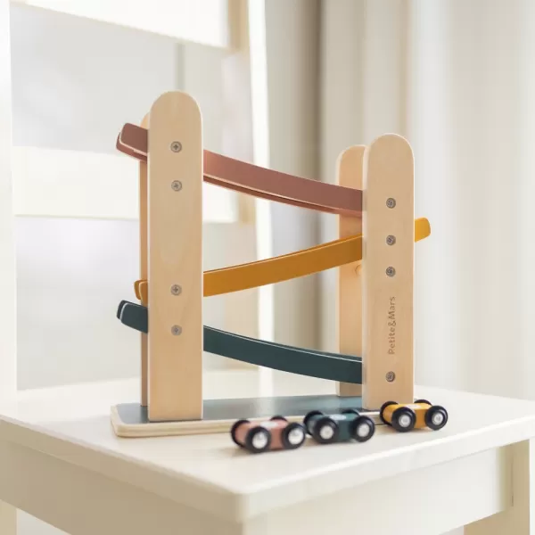 PETITE&MARS Hračka dřevěná závodní dráha Milky Way Wood of Mars 18m+