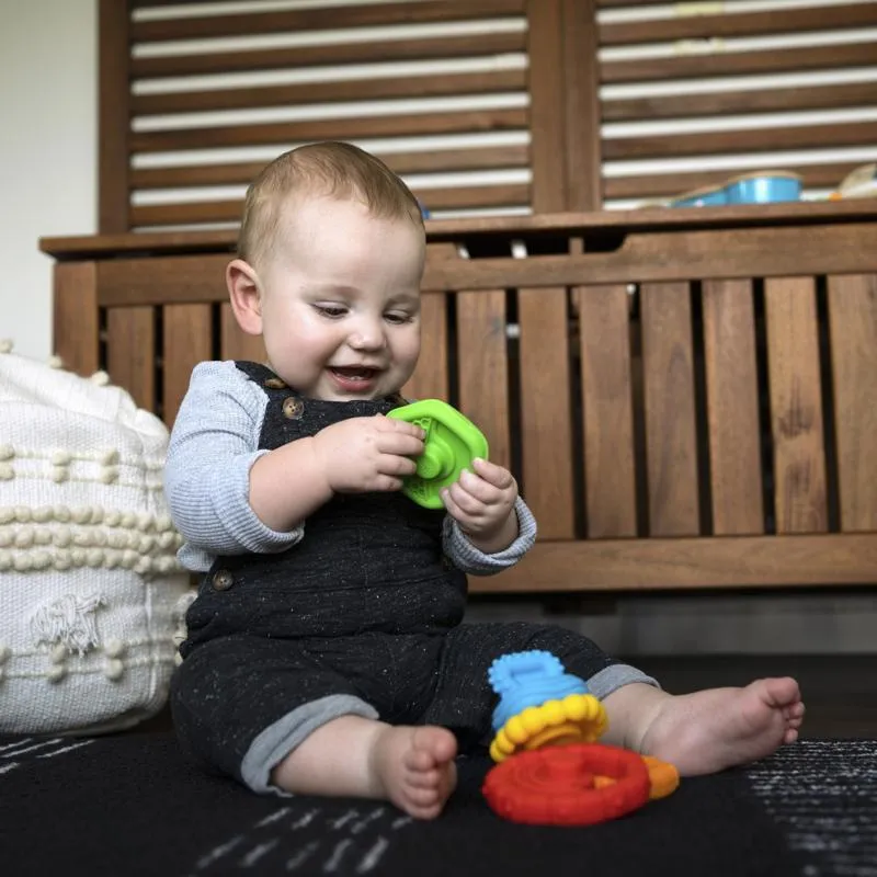 BABY EINSTEIN Kousátko stohovací 2v1 Stack&Teethe™ 0m+