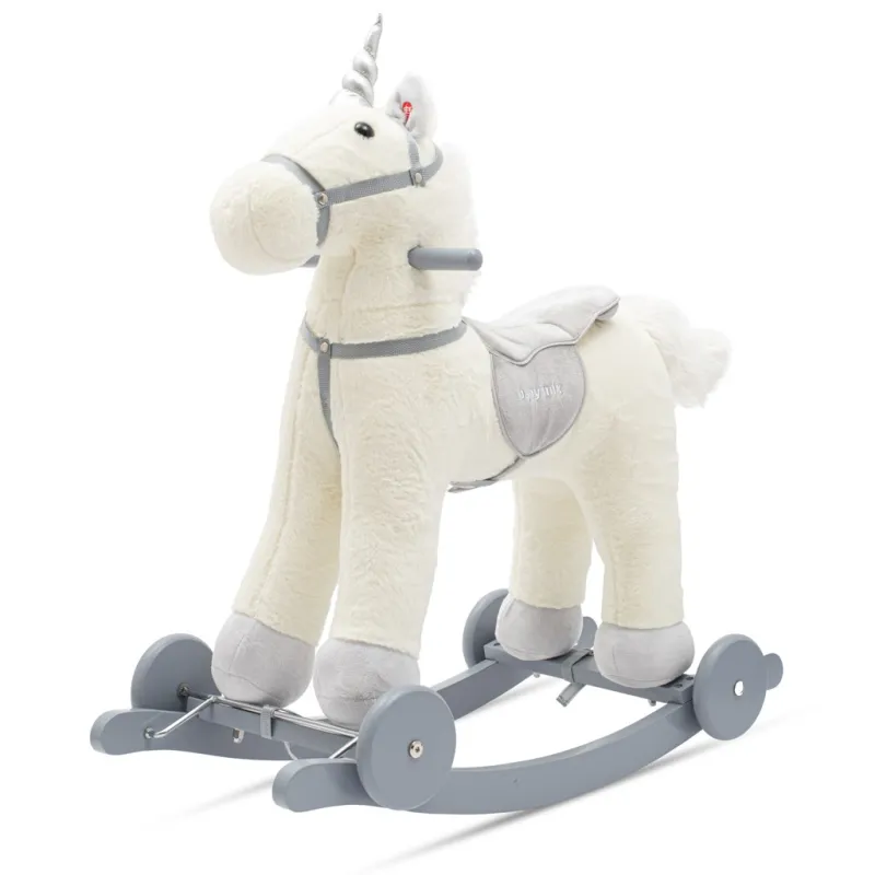 Baby Mix Houpací hračka s melodií a kolečky Unicorn
