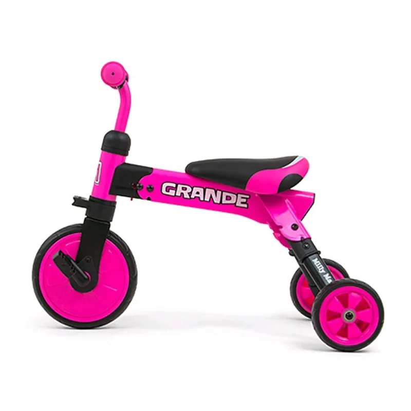 Milly Mally Dětská tříkolka 2v1 Grande pink