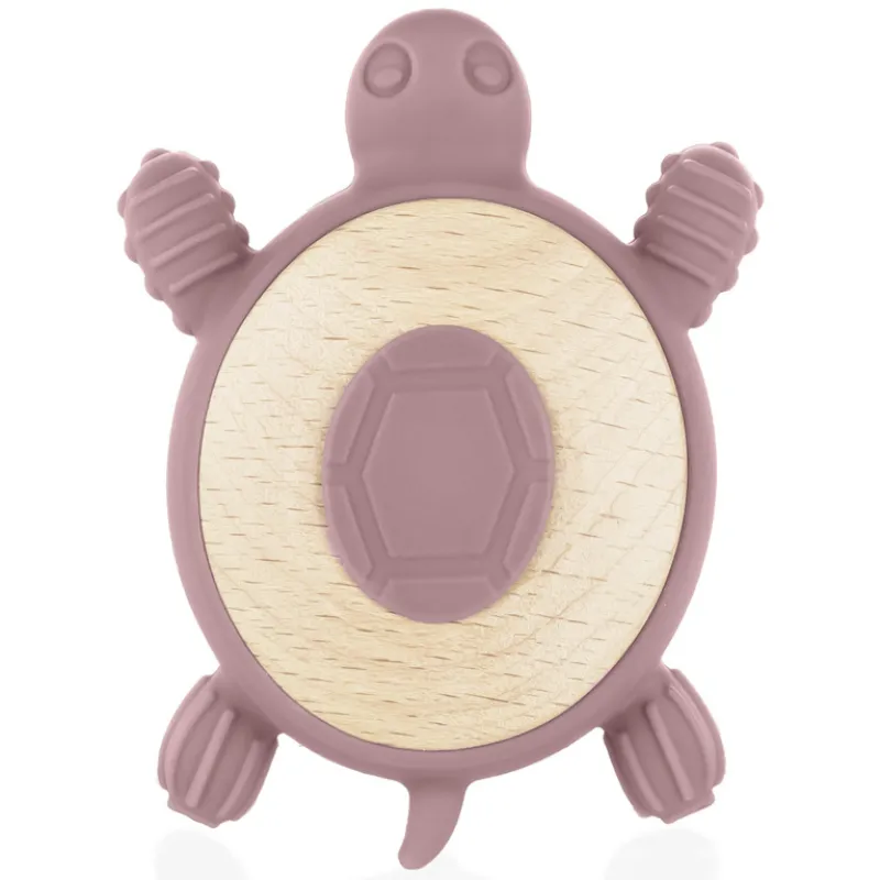 Zopa Silikonové dřevěné kousátko Turtle