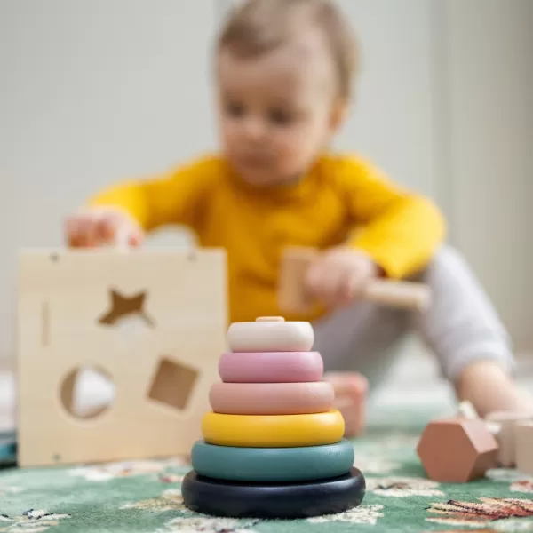 PETITE&MARS Hračka dřevěná skládací Orbit Wood of Mars 36m+