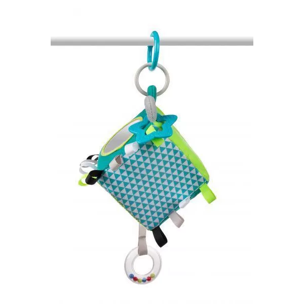 CANPOL BABIES Plyšová senzorická kostka Medvídci šedá