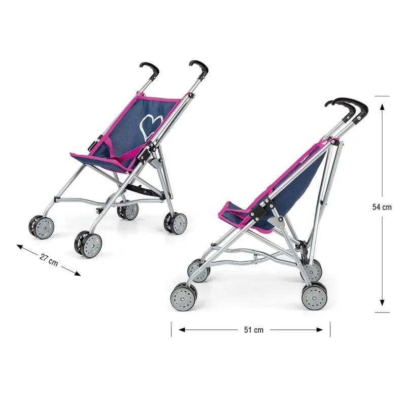 Milly Mally Dětský golfový kočárek pro panenky Julia Prestige Navy