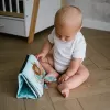 BABYONO Knížka senzorická se zrcadlem látková - Safari 0m+