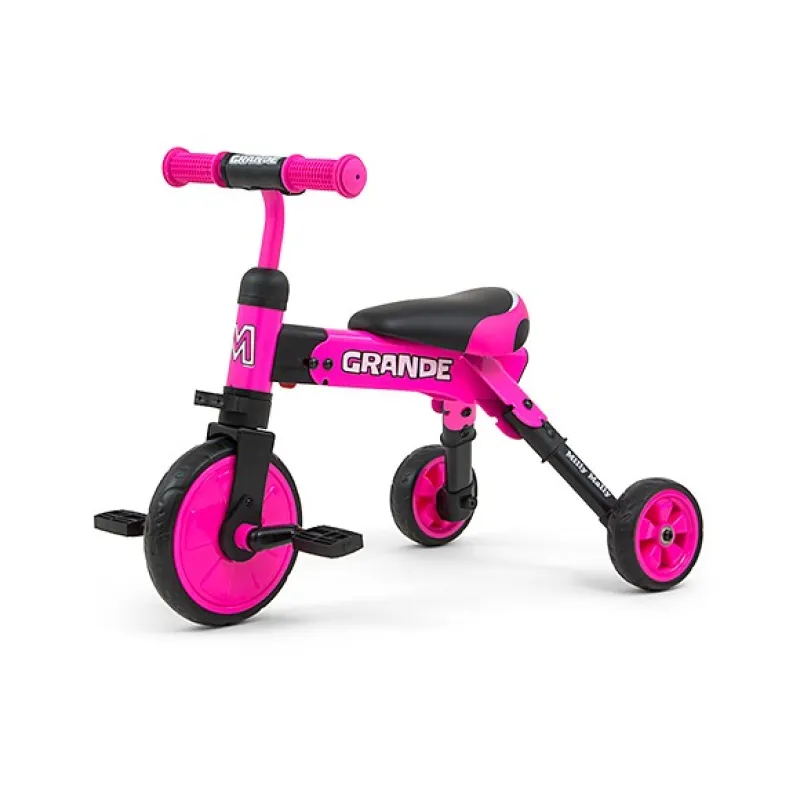 Milly Mally Dětská tříkolka 2v1 Grande pink
