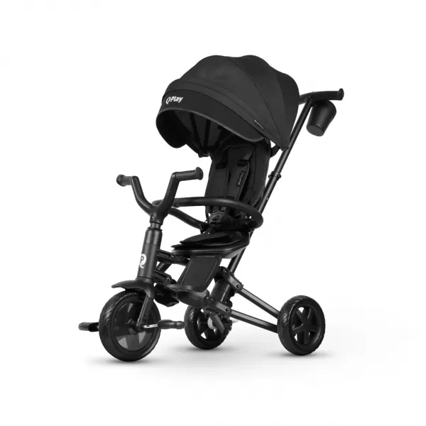 QPLAY Tříkolka Nova Niello Black, skládací, věk 10-72 měsíců