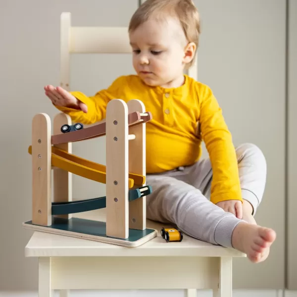 PETITE&MARS Hračka dřevěná závodní dráha Milky Way Wood of Mars 18m+