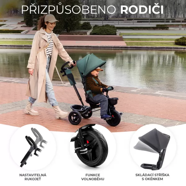 KINDERKRAFT Tříkolka Aveo Malachite Grey