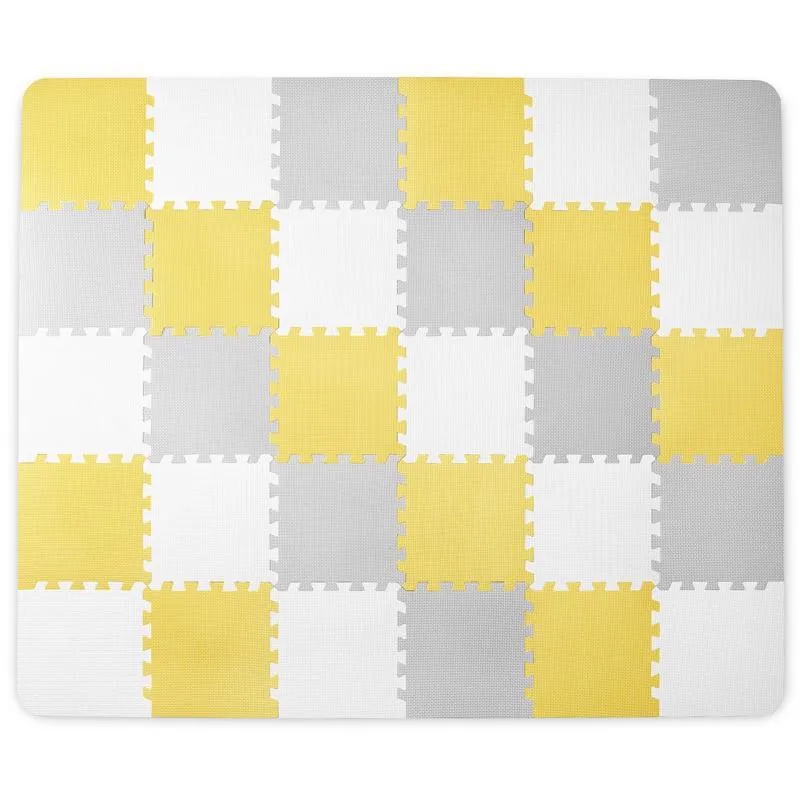 KINDERKRAFT Podložka pěnová puzzle Luno 150 x 180 cm Yellow, 30 ks