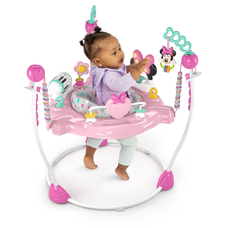 DISNEY BABY Skákadlo/aktivní centrum 2v1 Minnie Mouse Forever Besties 6m+ do 11 kg