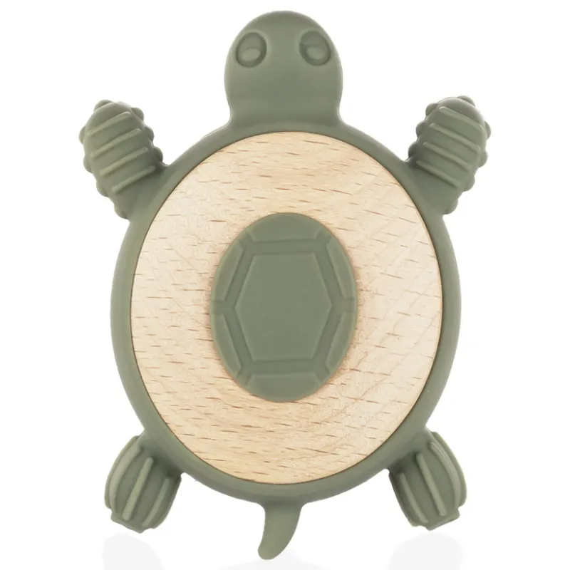 Zopa Silikonové dřevěné kousátko Turtle