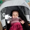 Akuku Plyšová hračka s chrastítkem medvídek černobílý