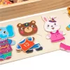 Baby Mix Vkládačka puzzle v krabičce zvířátka Montessori