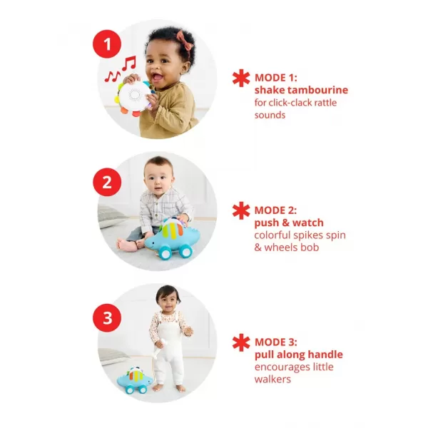 SKIPHOP Hračka tahací hudební 3v1 Eplore&More 12m+