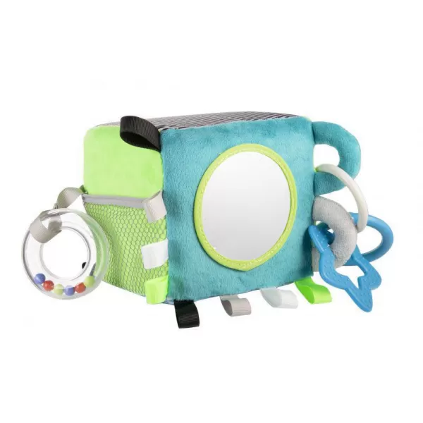 CANPOL BABIES Plyšová senzorická kostka Medvídci šedá